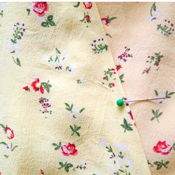 & Other Stories Floral Print Silk Mini Dress SIze 10 Yellow - Picture 10 of 14